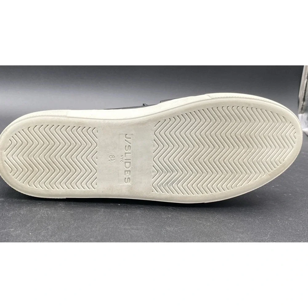 J/Slides NYC‎ black and white leather loafers size 8.5